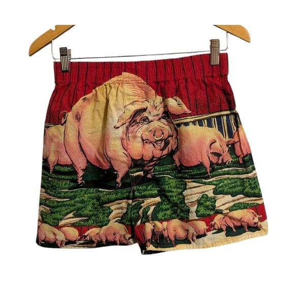 Vintage 90s River Sharpe Adventures USA Pig Men's Boxer Shorts Size Medium S - Picture 1 of 6